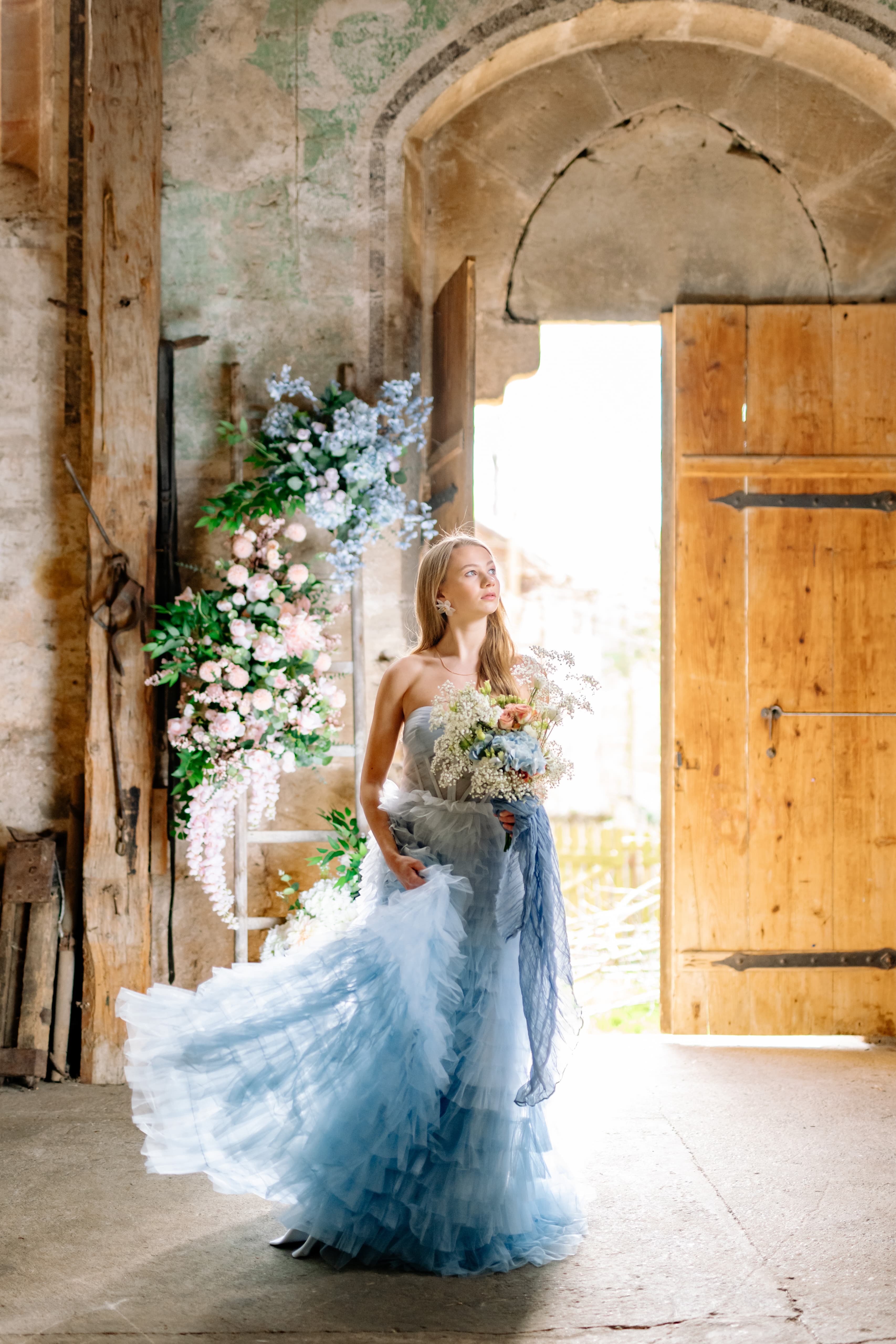 Blue Wedding Portrait